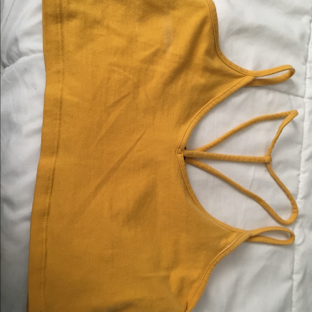 Yellow crop top
